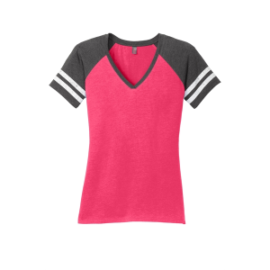 District Women's Game V-Neck Tee.