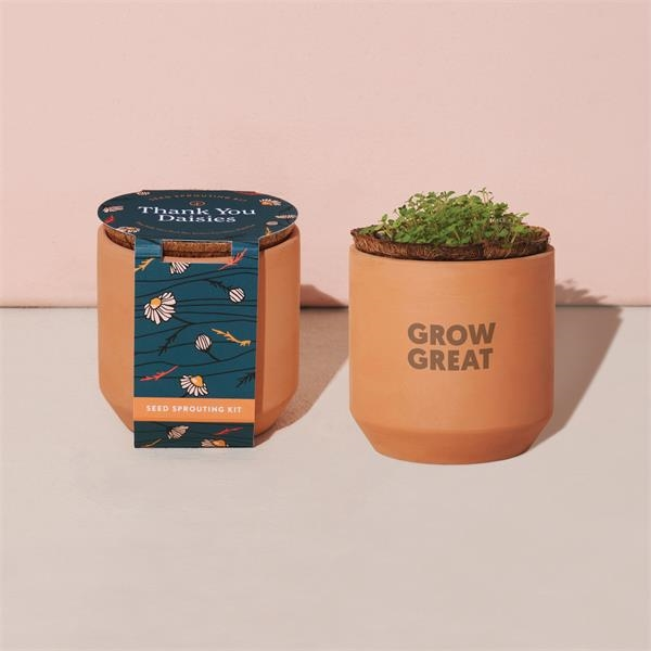 Modern Sprout® Tiny Terracotta Grow Kit Thank You Daisies | Western ...